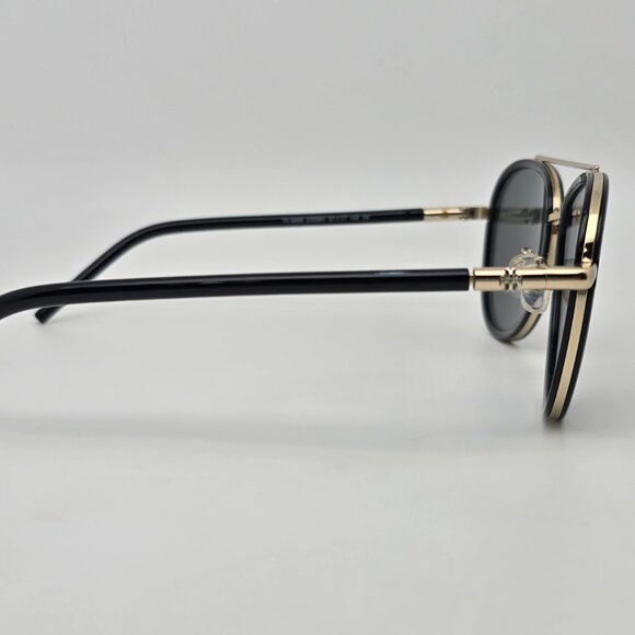 Tory Burch TY6089 33056V Black Frame Silver Mirror Grey Lens Aviator Sunglasses main image 7